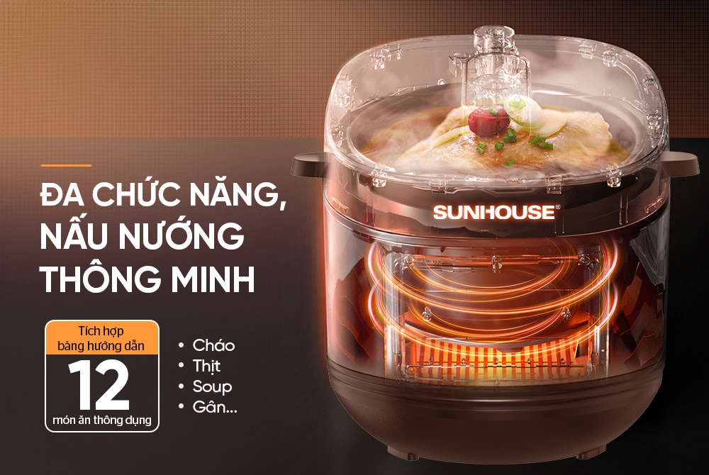Nồi áp suất điện đa năng Sunhouse SHD1656