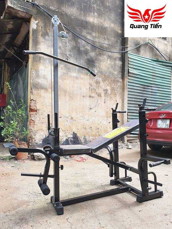 Ghế tập tạ đa năng Xuki đen có kéo xô 2021