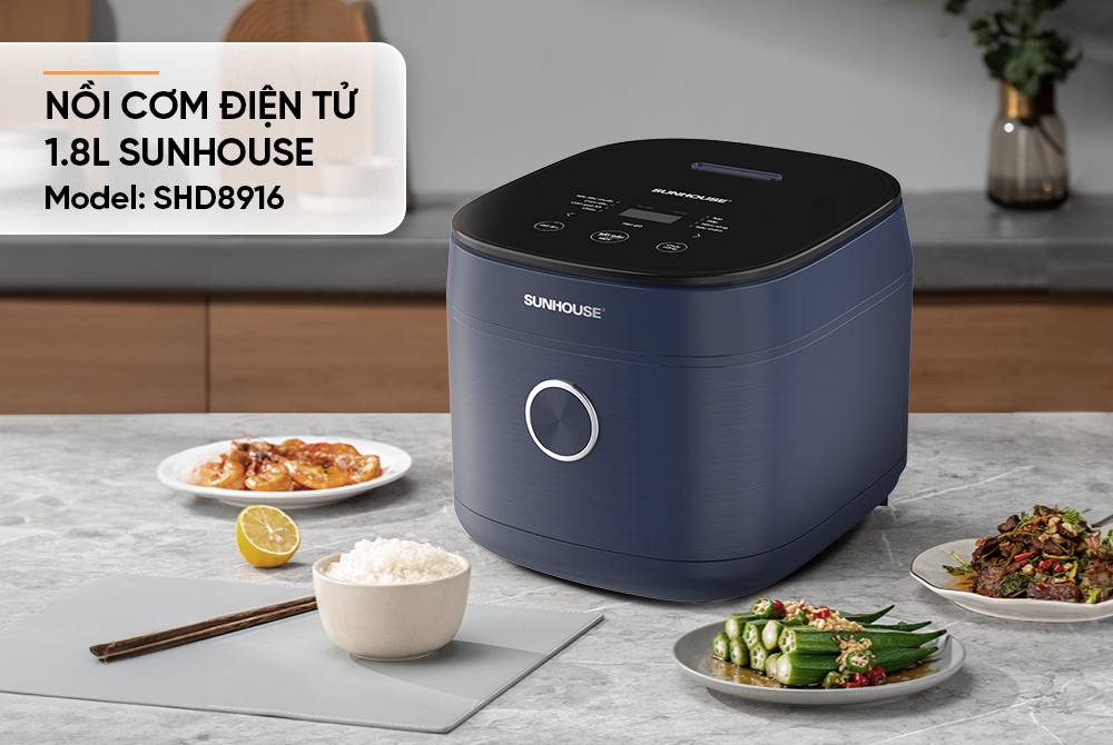 Nồi cơm điện tử 1.8L Sunhouse SHD8916