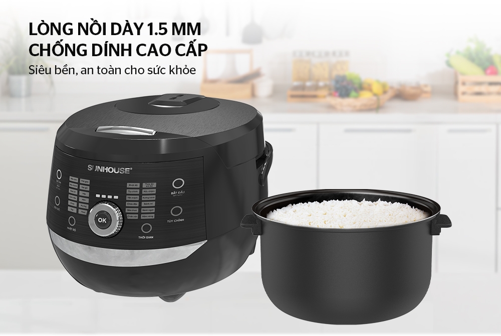 Nồi cơm điện tử 1.8L Sunhouse SHD8911