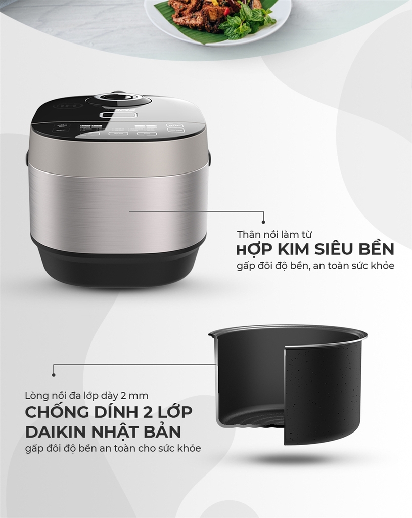 Nồi cơm điện cao tần 1.8L Sunhouse Mama SHD8959