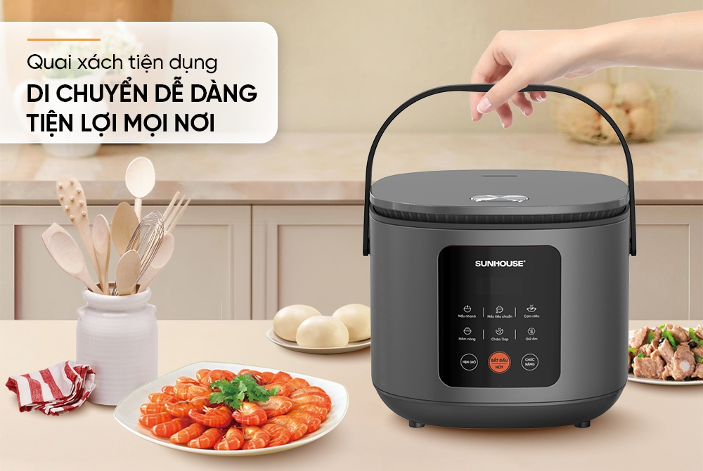 Nồi cơm điện tử 1.5L Sunhouse SHD8825