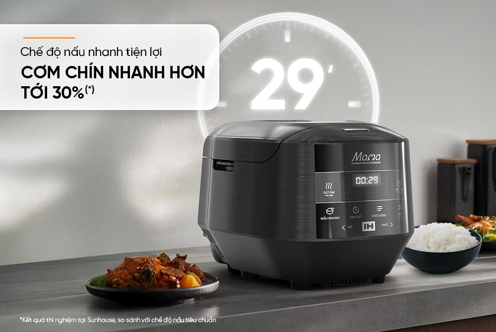 Nồi cơm điện cao tần 1.5L Sunhouse Mama SHD8858