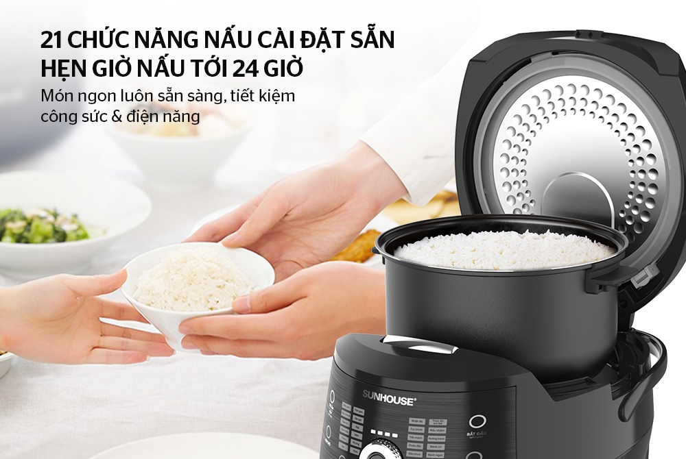 Nồi cơm điện tử 1.8L Sunhouse SHD8911