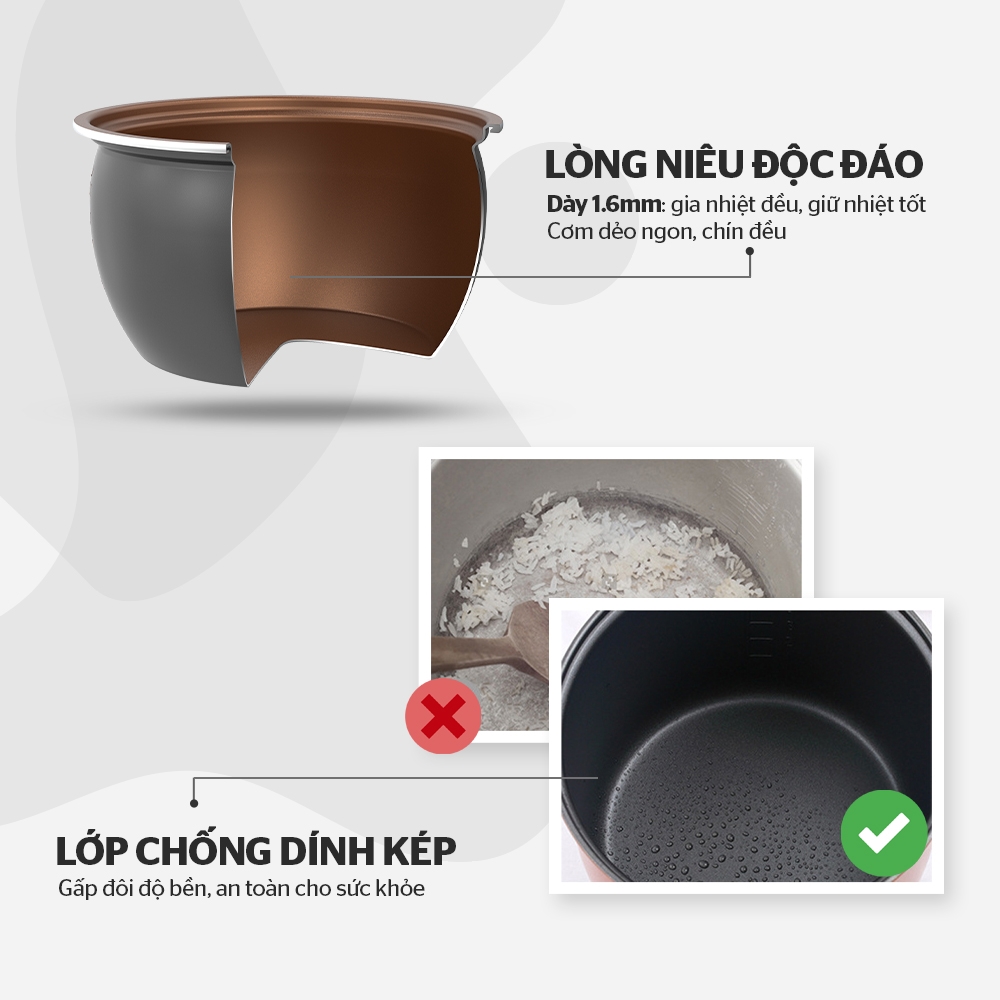 Nồi cơm điện 1.8L Sunhouse SHD8624