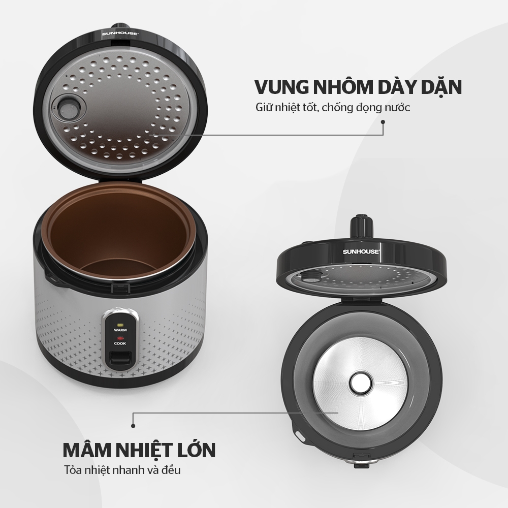 Nồi cơm điện 1.8L Sunhouse SHD8624