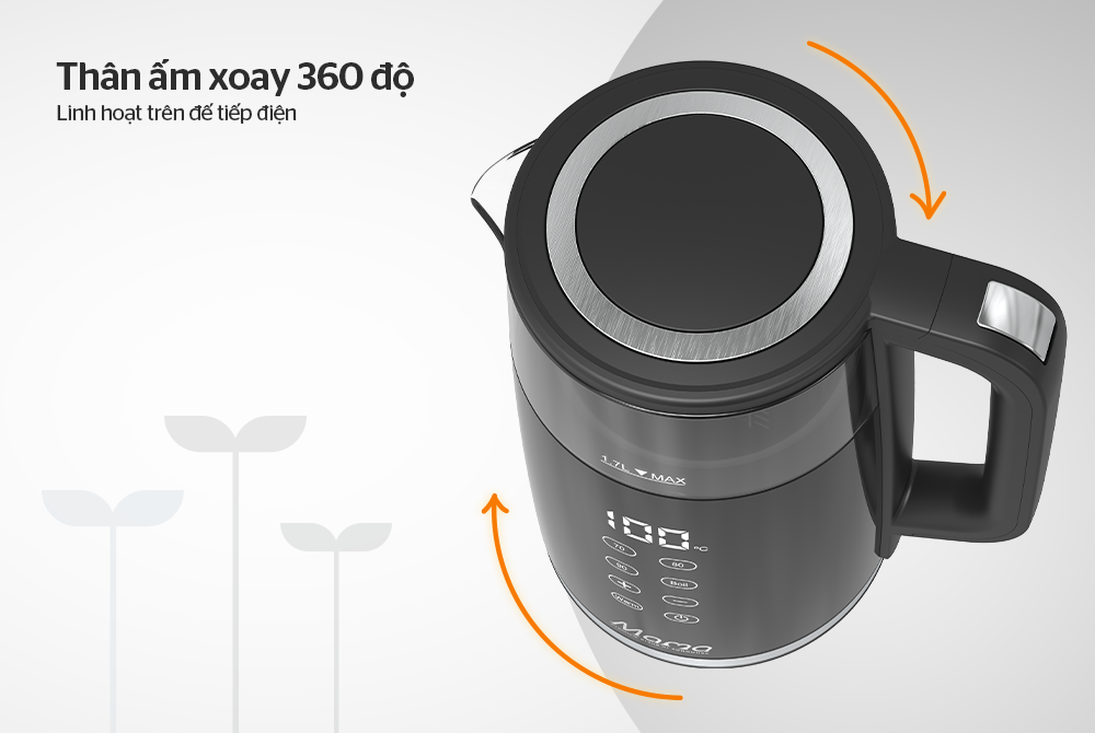 Ấm siêu tốc thủy tinh 1.7L Sunhouse Mama SHD1333