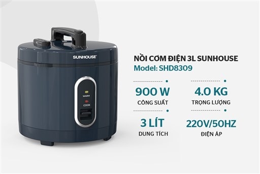 Nồi cơm điện 3L Sunhouse SHD8309