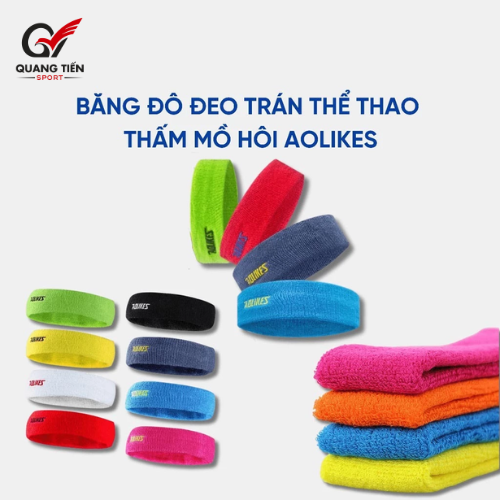 Băng Đô, Băng Trán Thể Thao, Tập Gym, Yoga, Chạy Bộ, Chất Cotton, Thấm Hút Mồ Hôi - AOLIKES 2108