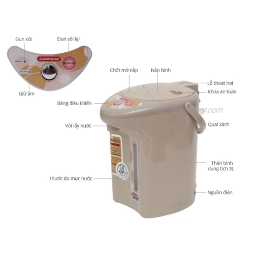 Bình thủy điện Sunhouse SH1530