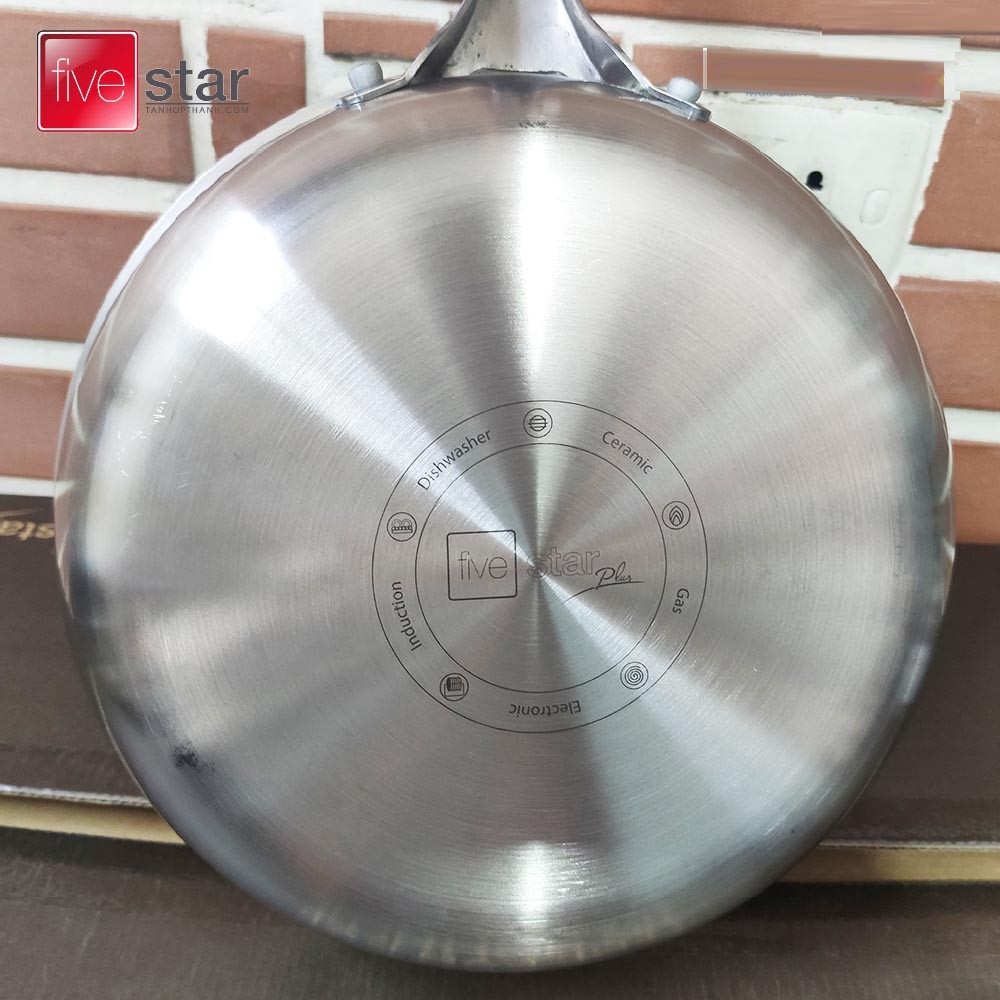 Bộ nồi xửng và chảo chống dính Inox 304 Fivestar Plus FPB5006 thân đúc đáy liền 5 món
