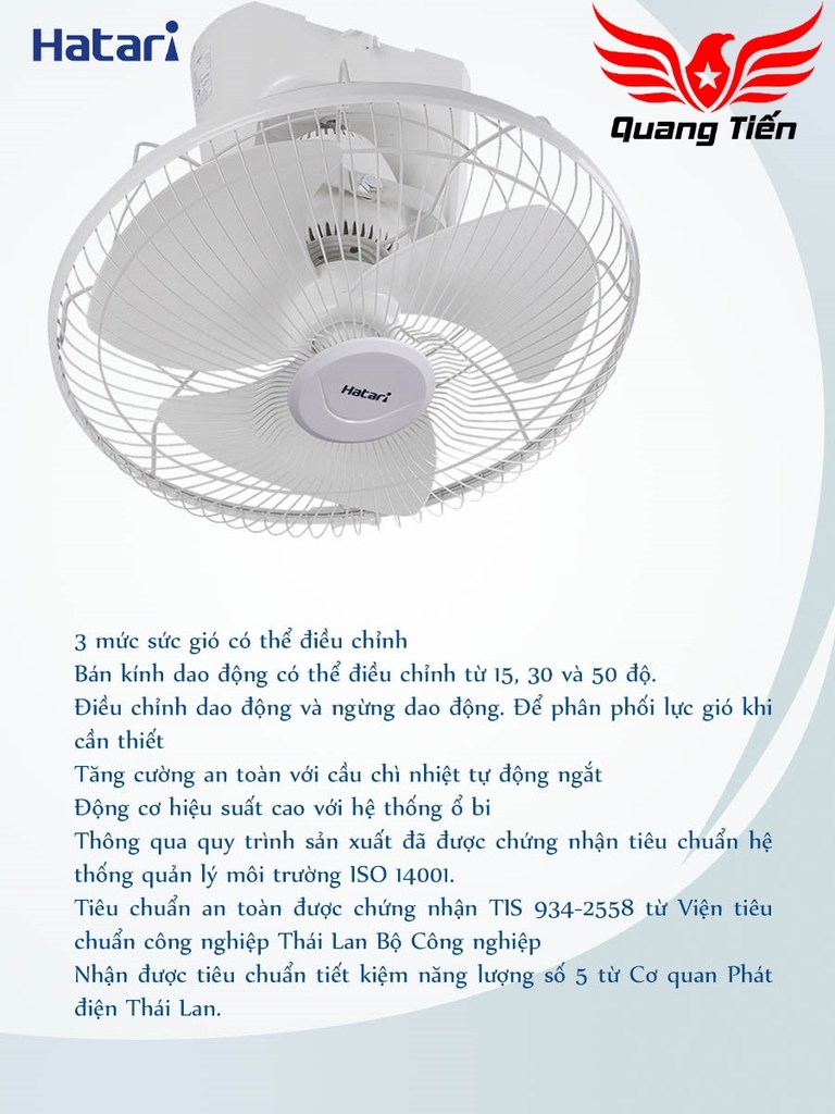 Quạt đảo trần Hatari HE-C18M1