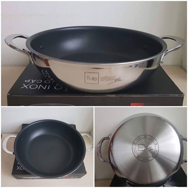 Chảo nhôm đúc bọc inox cao cấp Fivestar 22cm