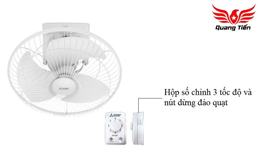 Quạt đảo trần Mitsubishi có dừng  CY16-S và không dừng C16-G