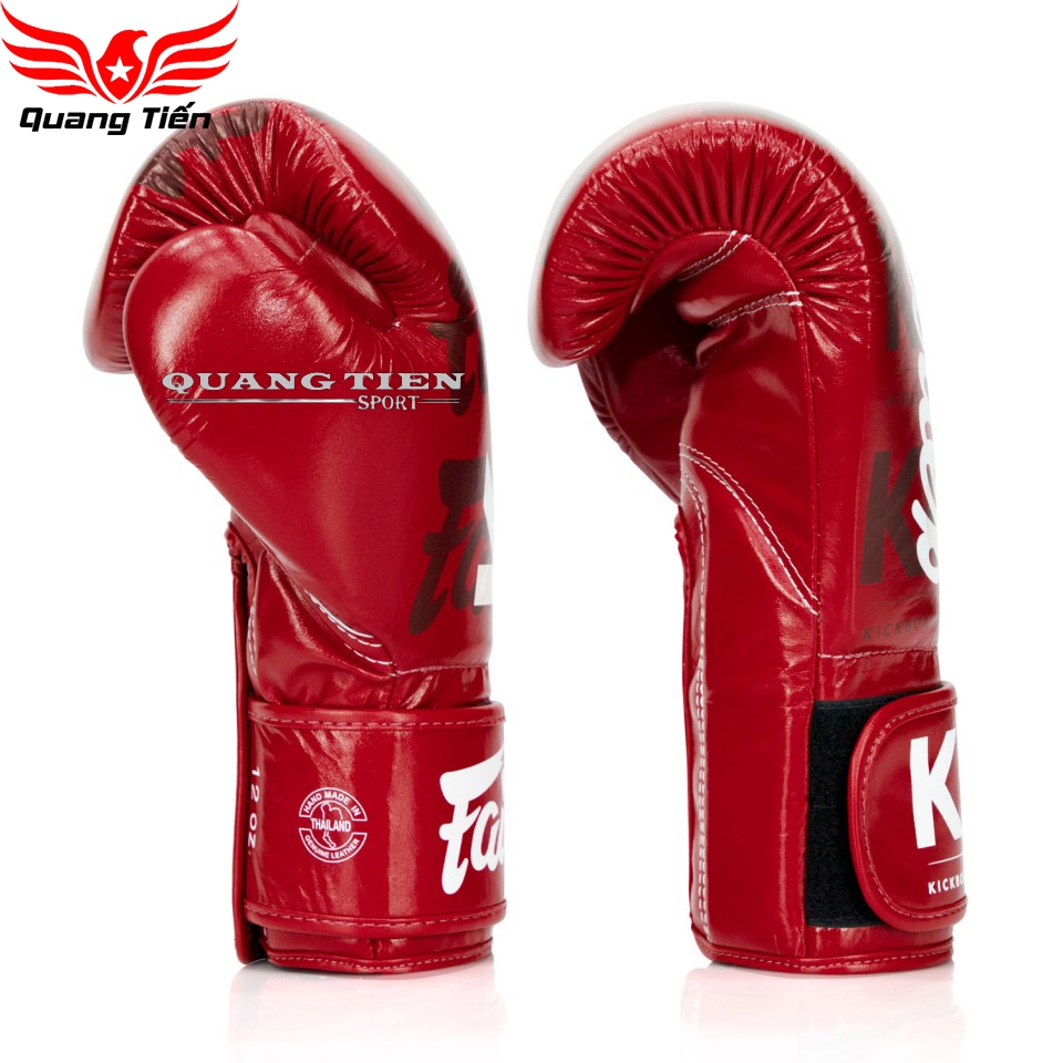 Găng tay boxing BGV Fairtex X KGP Red Velcro đỏ