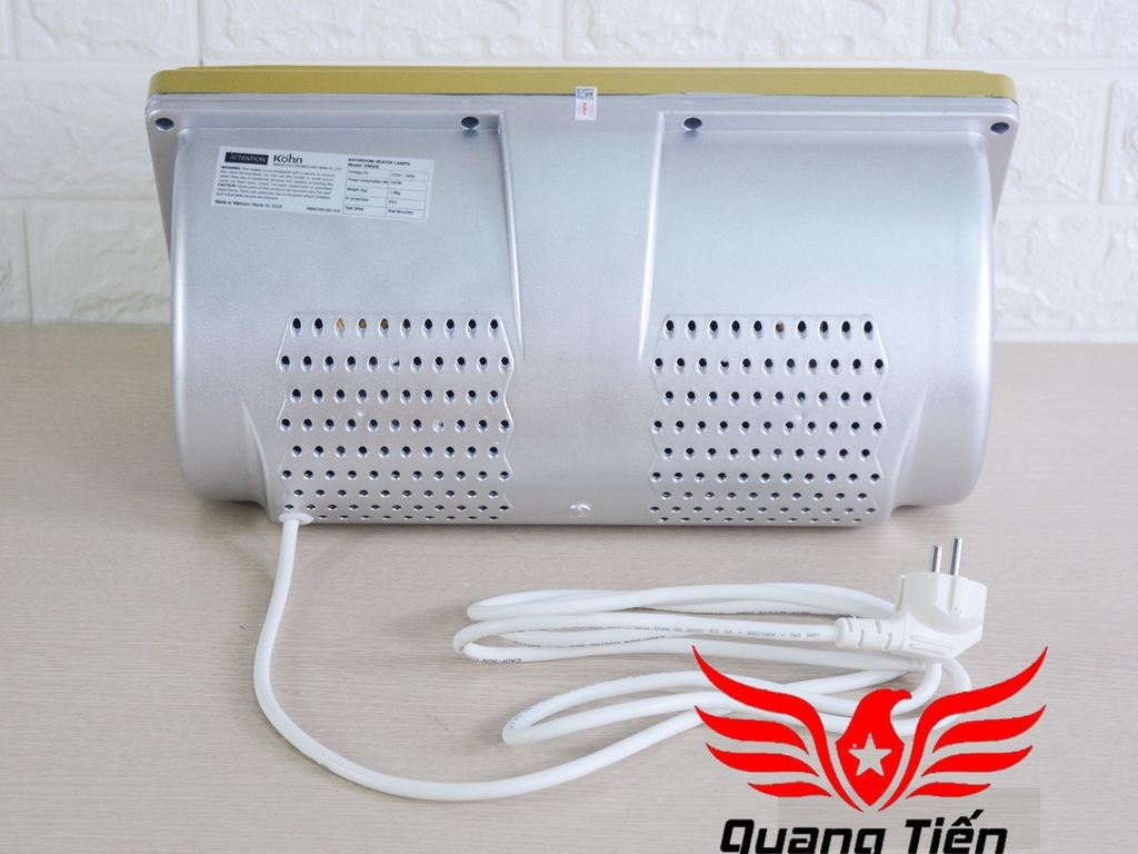 Đèn sưởi nhà tắm 2 bóng Braun Kohn KN02G 550W - Chính Hãng