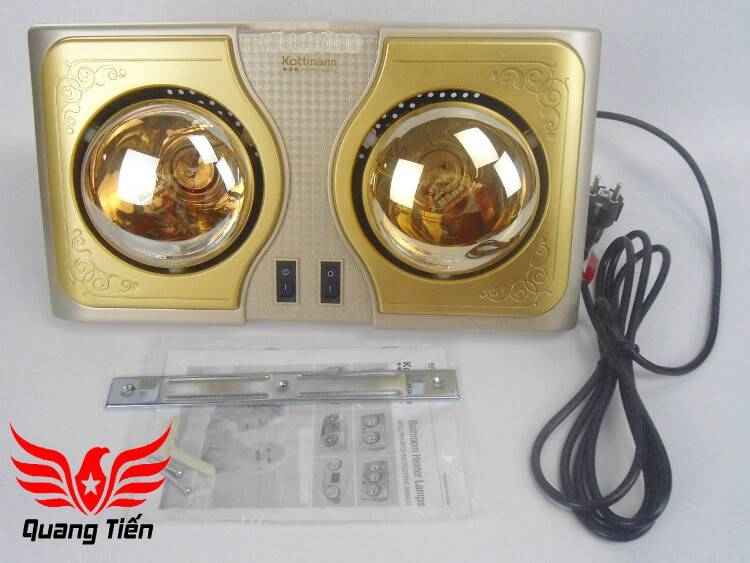 Đèn sưởi nhà tắm Kottmann 2 bóng K2B-H - Chính Hãng