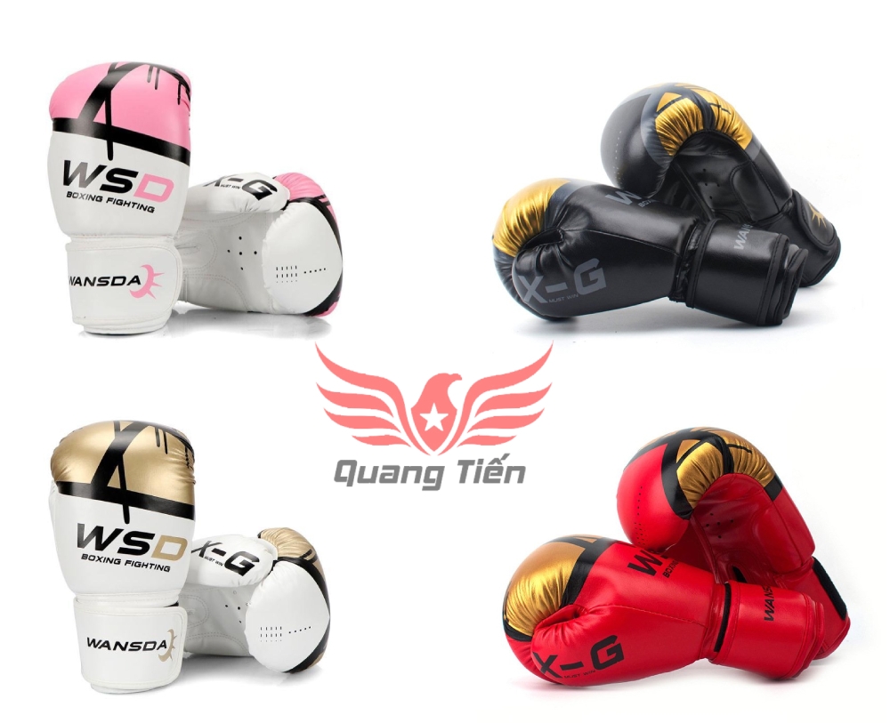 Găng tay boxing WSD chính hãng màu Đen Vàng