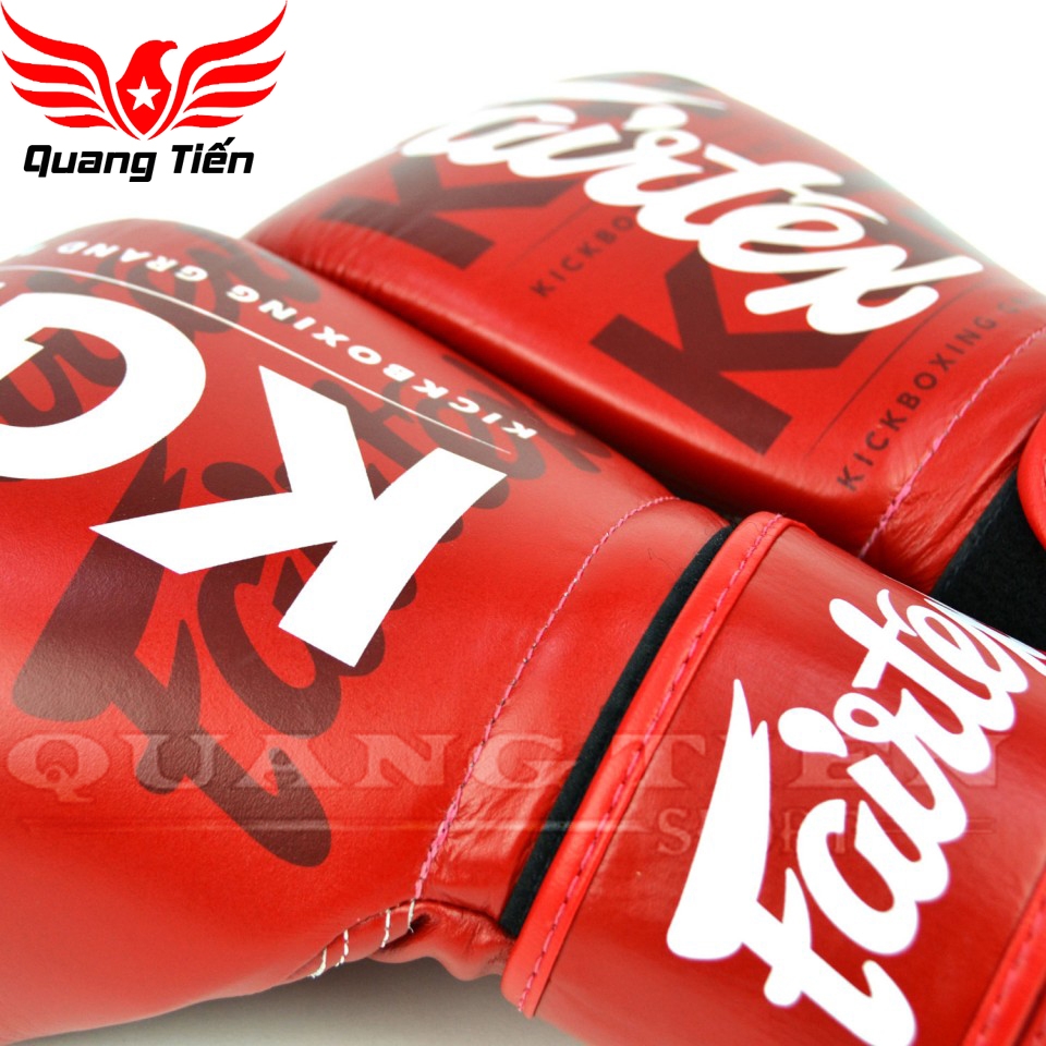 Găng tay boxing BGV Fairtex X KGP Red Velcro đỏ