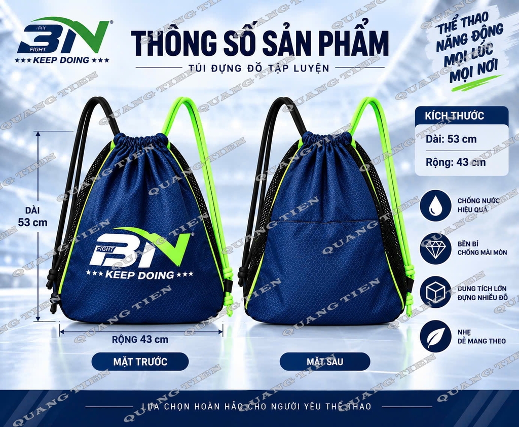 Túi Vải Dù BN Cao Cấp Chính Hãng