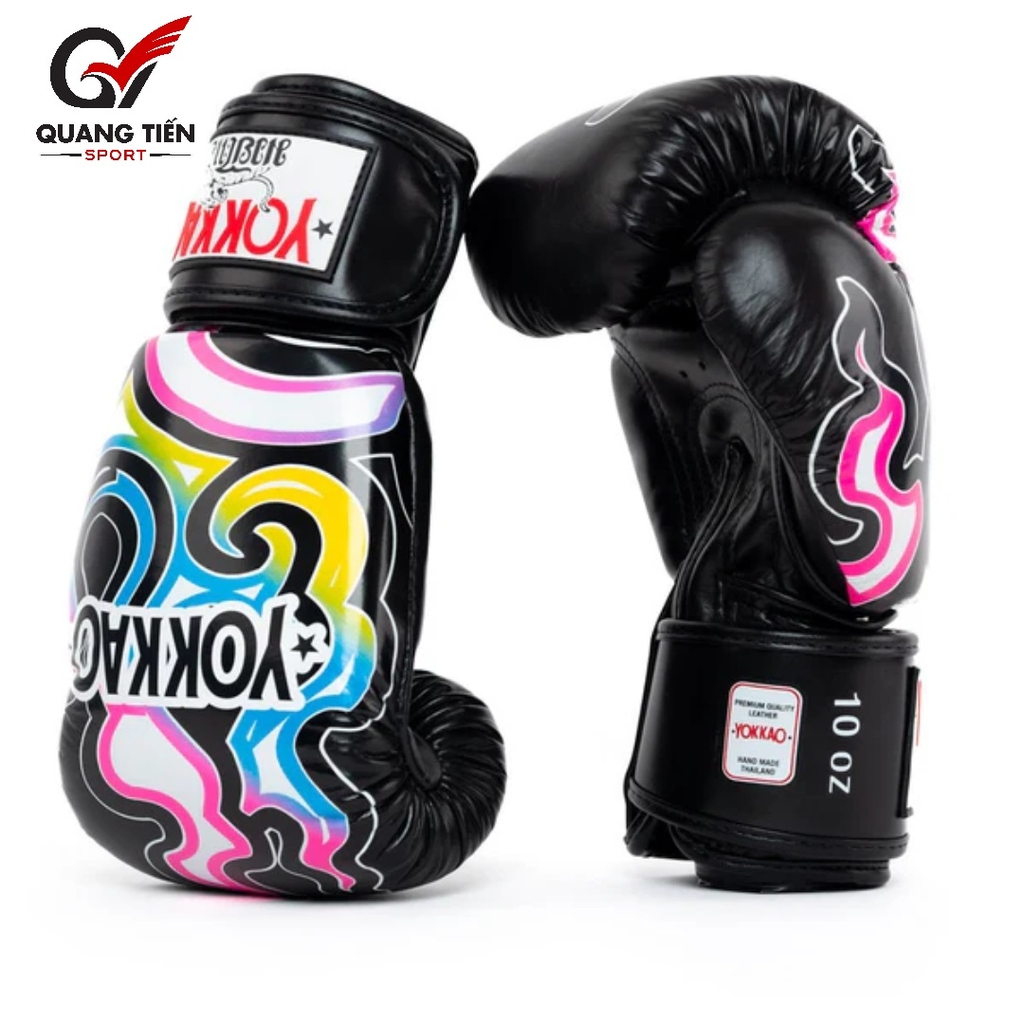 Găng Boxing YOKKAO FYGL-84-1 Flames – Black