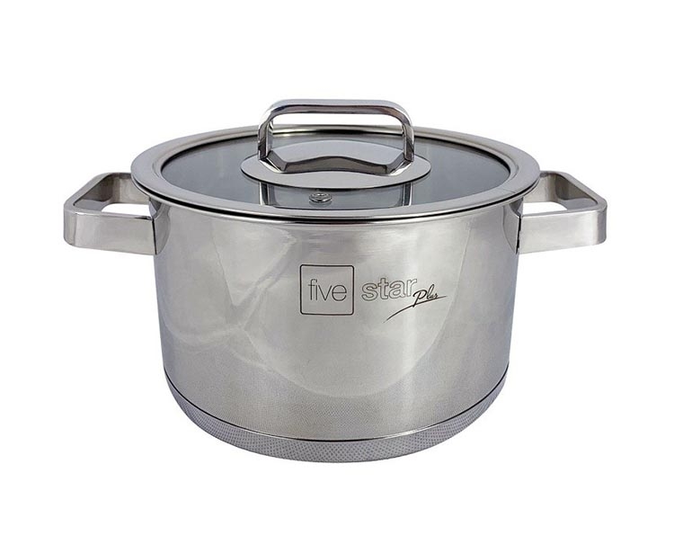 Bộ 4 nồi inox 3 đáy Roman Fivestar nắp kính