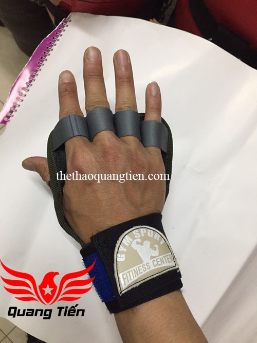 Găng tay tập tạ gym sport 2 vòng cổ tay QT22