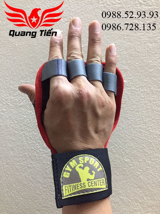 Găng tay tập tạ gym sport 2 vòng cổ tay QT22
