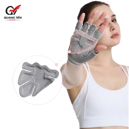 Găng tay tập gym Aolikes hở ngón cao cấp tập gym tập yoga AL - 119