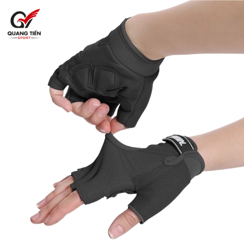 Găng tay tập gym Aolikes hở ngón cao cấp tập gym tập yoga AL - 119