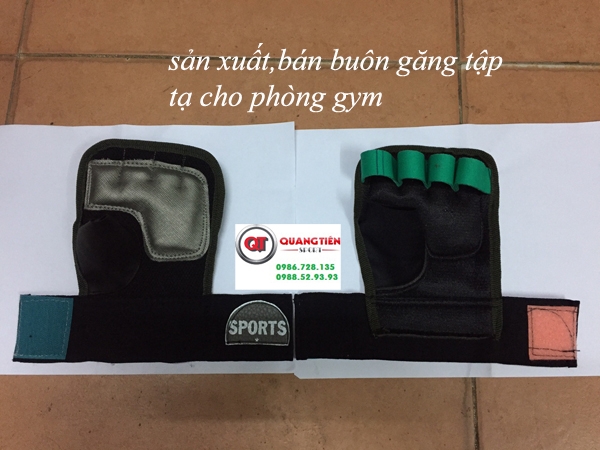Găng tay tập tạ gym sport 1 vòng cổ tay QT18