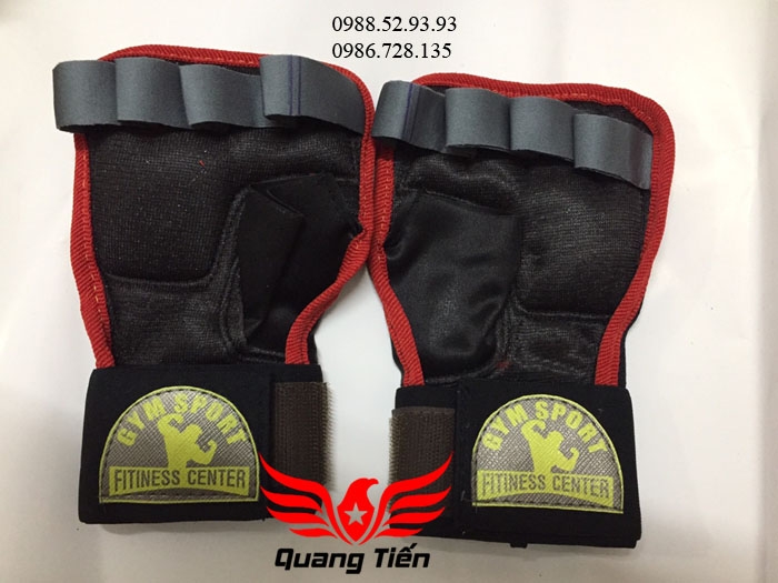 Găng tay tập tạ gym sport 2 vòng cổ tay QT22