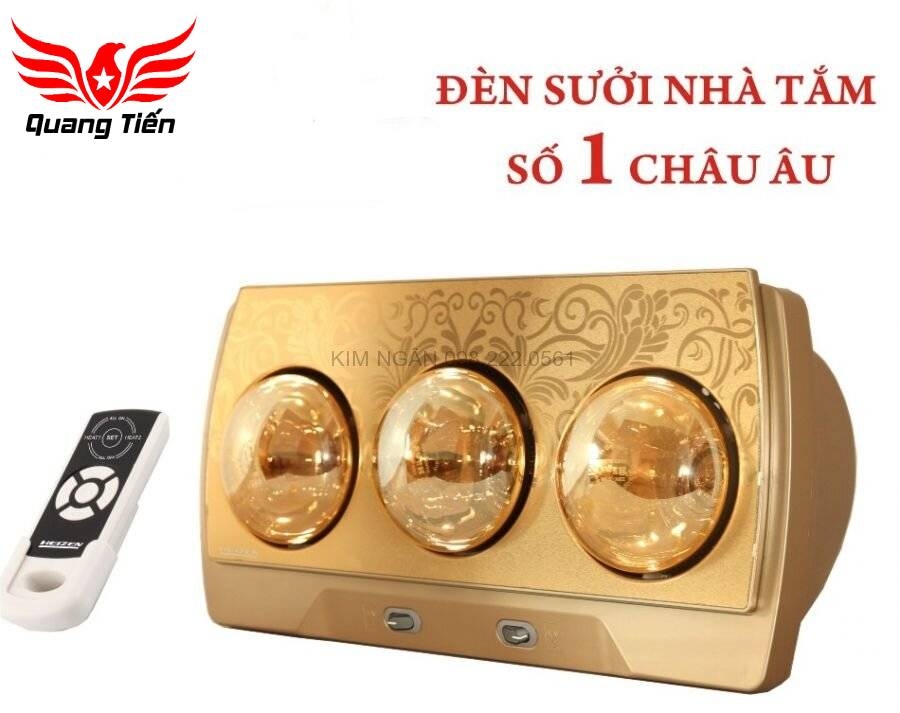 Đèn sưởi nhà tắm Heizen 3 bóng HE-3BR - Chính Hãng