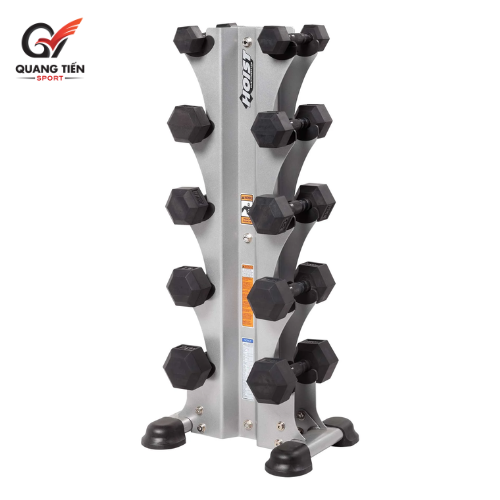 Hoist HF5459 Giá để tạ đơn / tạ tay thương hiệu Mỹ [5 Pair Vertical Dumbbell Rack]
