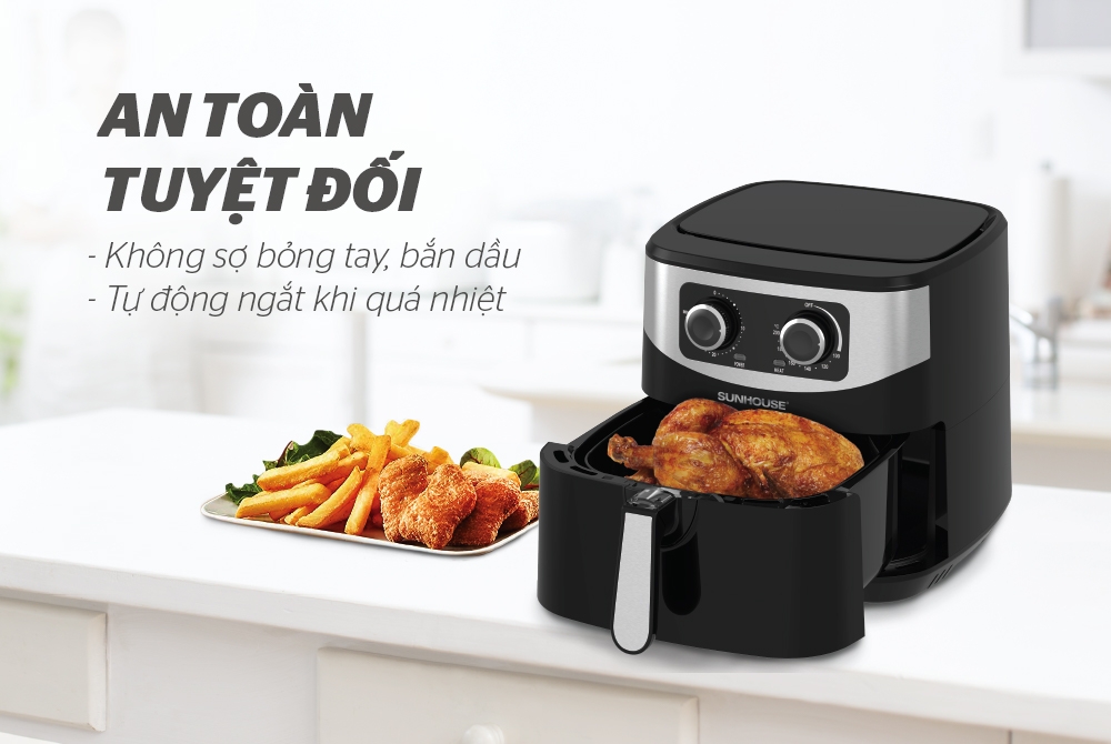 Nồi chiên không dầu 6L Sunhouse SHD4062