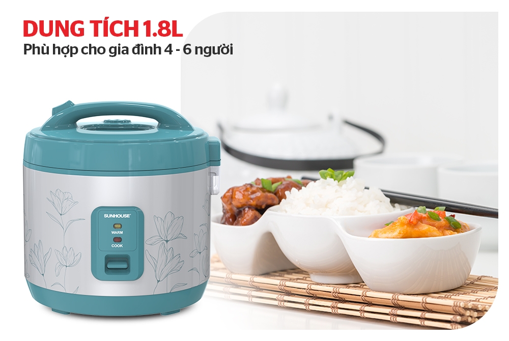 Nồi cơm điện 1.8L Sunhouse SHD8605