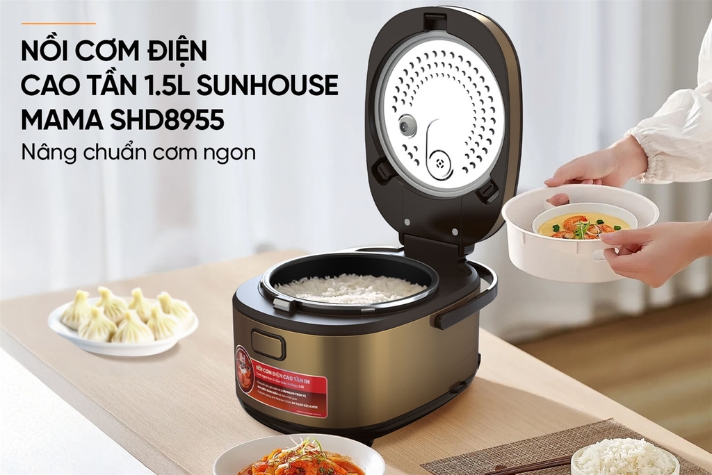 Nồi cơm điện cao tần 1.5L Sunhouse Mama SHD8955