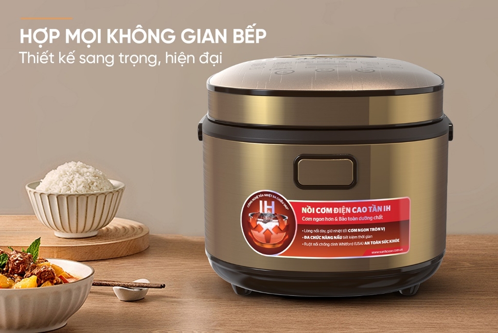 Nồi cơm điện cao tần 1.5L Sunhouse Mama SHD8955