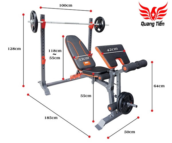 Ghế tập tạ đa năng NMS-7301