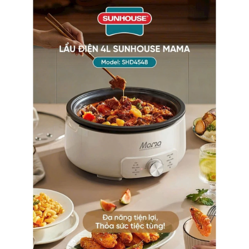 Lẩu điện 4L Sunhouse Mama SHD4548