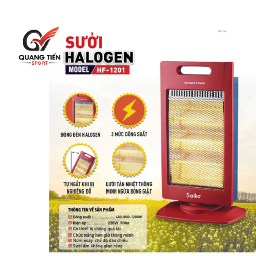 Máy Sưởi Halogen Saiko HF-1201 (1200W)
