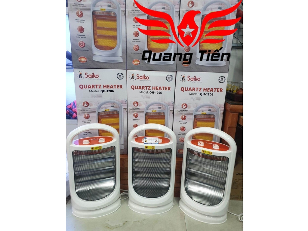 Máy Sưởi Saiko QH-1206 1200W cao cấp chính hãng
