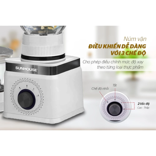 Máy xay sinh tố 3 cối Sunhouse SHD5582W