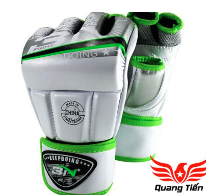 Găng Tay hở ngón MMA BN Găng tay BN MMA cao cấp - MMA Gloves - màu xanh