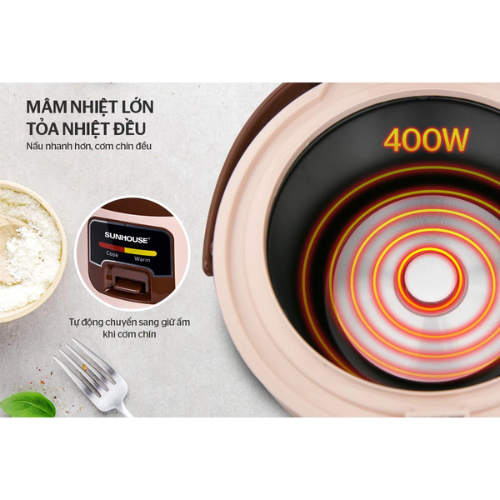 Nồi cơm điện 1L Sunhouse SHD8208C