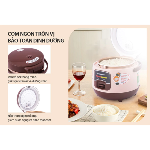 Nồi cơm điện 1L Sunhouse SHD8208C