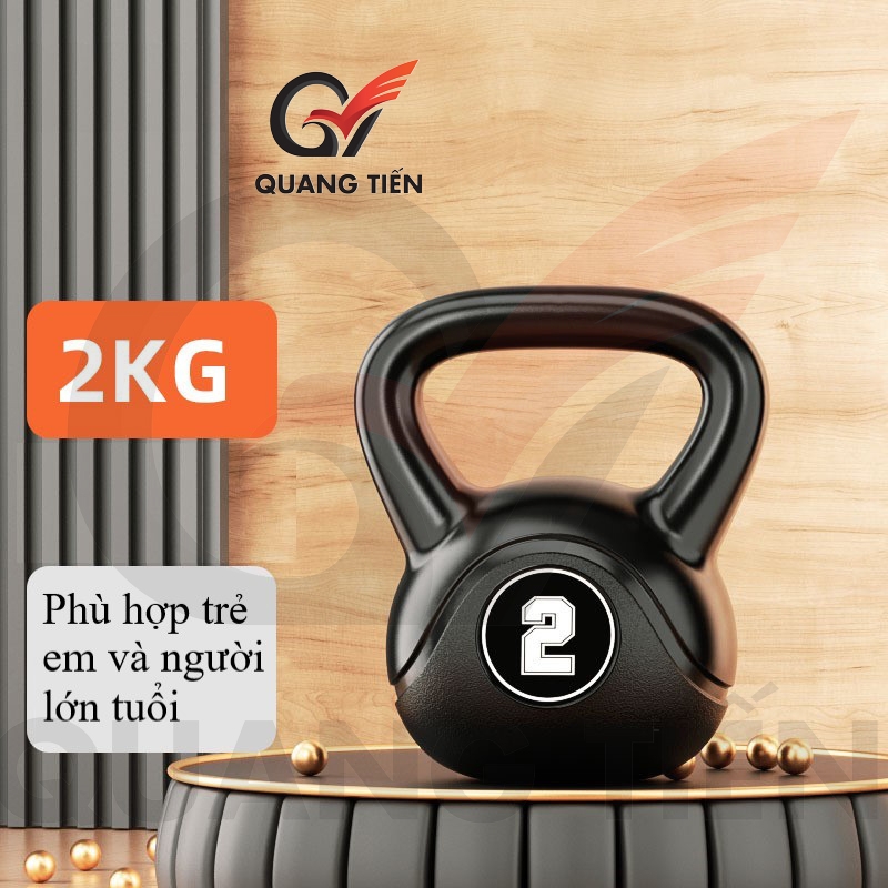 Tạ ấm, tạ chuông bê tông vỏ nhựa PE từ 2kg – 12kg,Dụng Cụ Tập Gym Tập Mông Đùi Gym Thể Dục Tại Nhà