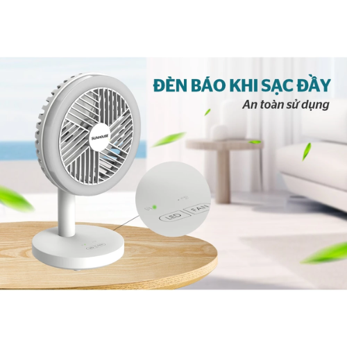 Quạt sạc mini Sunhouse SHD7114