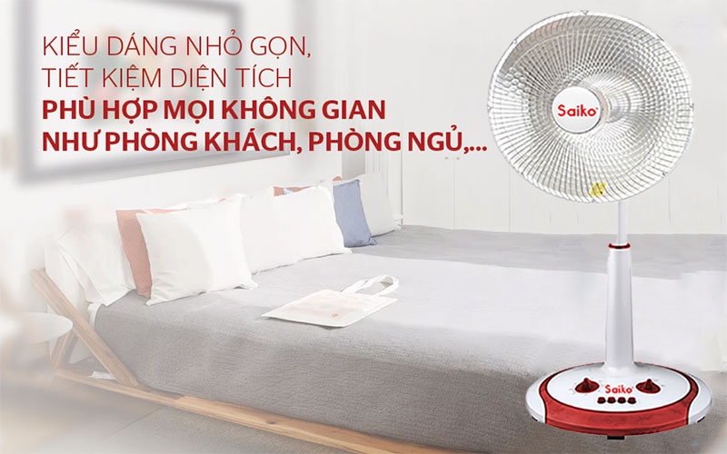 Quạt sưởi Halogen Saiko HF-802H - Chính Hãng
