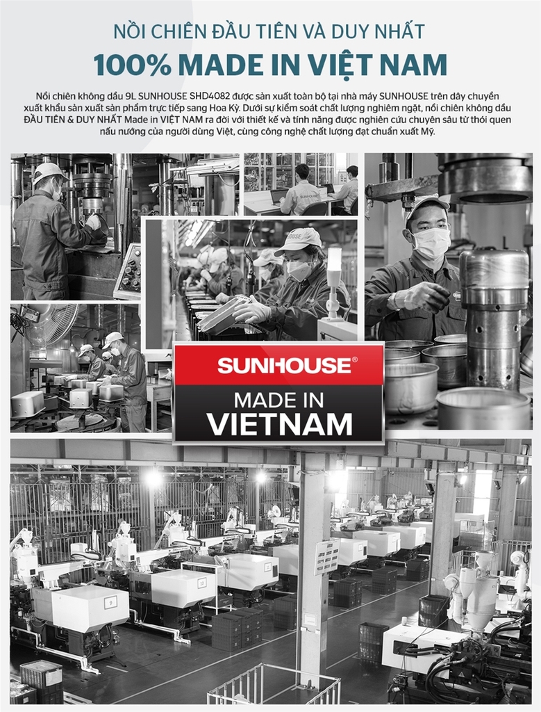 Nồi chiên không dầu 9L Sunhouse SHD4082